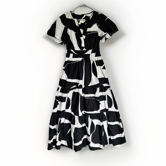 Anthropologie Dresses & Skirts - Anthropologie Maeve The Somerset Maxi Dress Black & White Geometric Print Sz XS